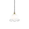 Allirora Premium Elegance Brass Glass Pendant Lamp