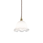 Allirora Premium Elegance Brass Glass Pendant Lamp