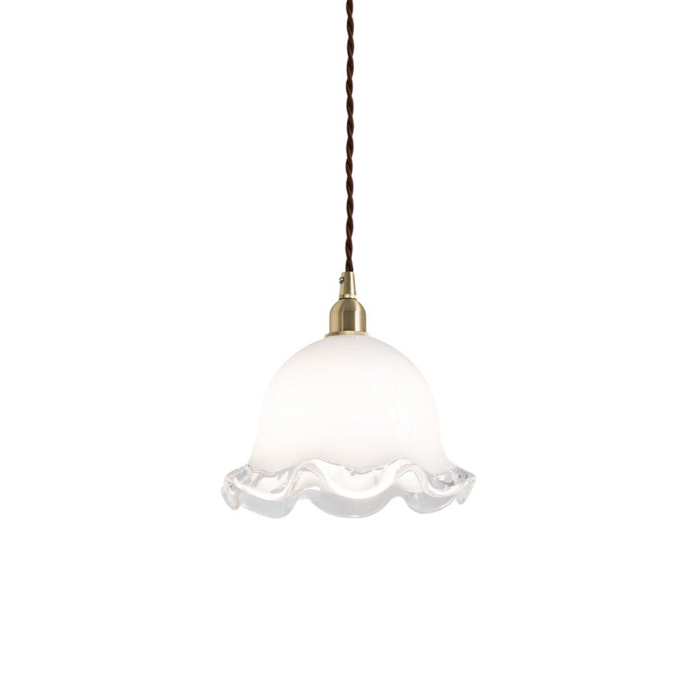 Allirora Premium Elegance Brass Glass Pendant Lamp