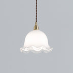 Allirora Premium Elegance Brass Glass Pendant Lamp