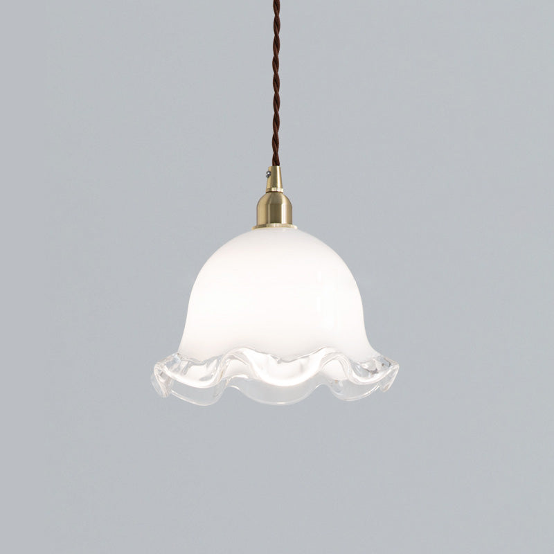 Allirora Premium Elegance Brass Glass Pendant Lamp