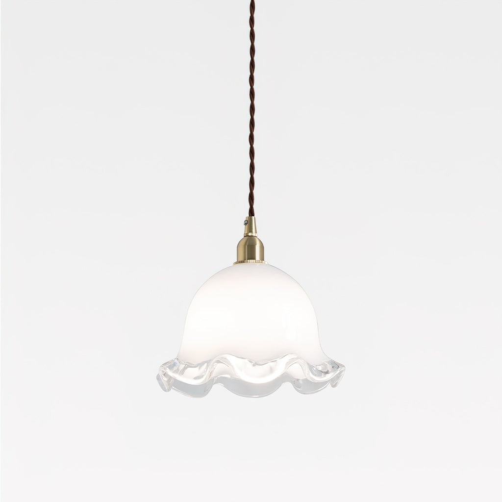 Allirora Premium Elegance Brass Glass Pendant Lamp