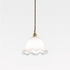 Allirora Premium Elegance Brass Glass Pendant Lamp