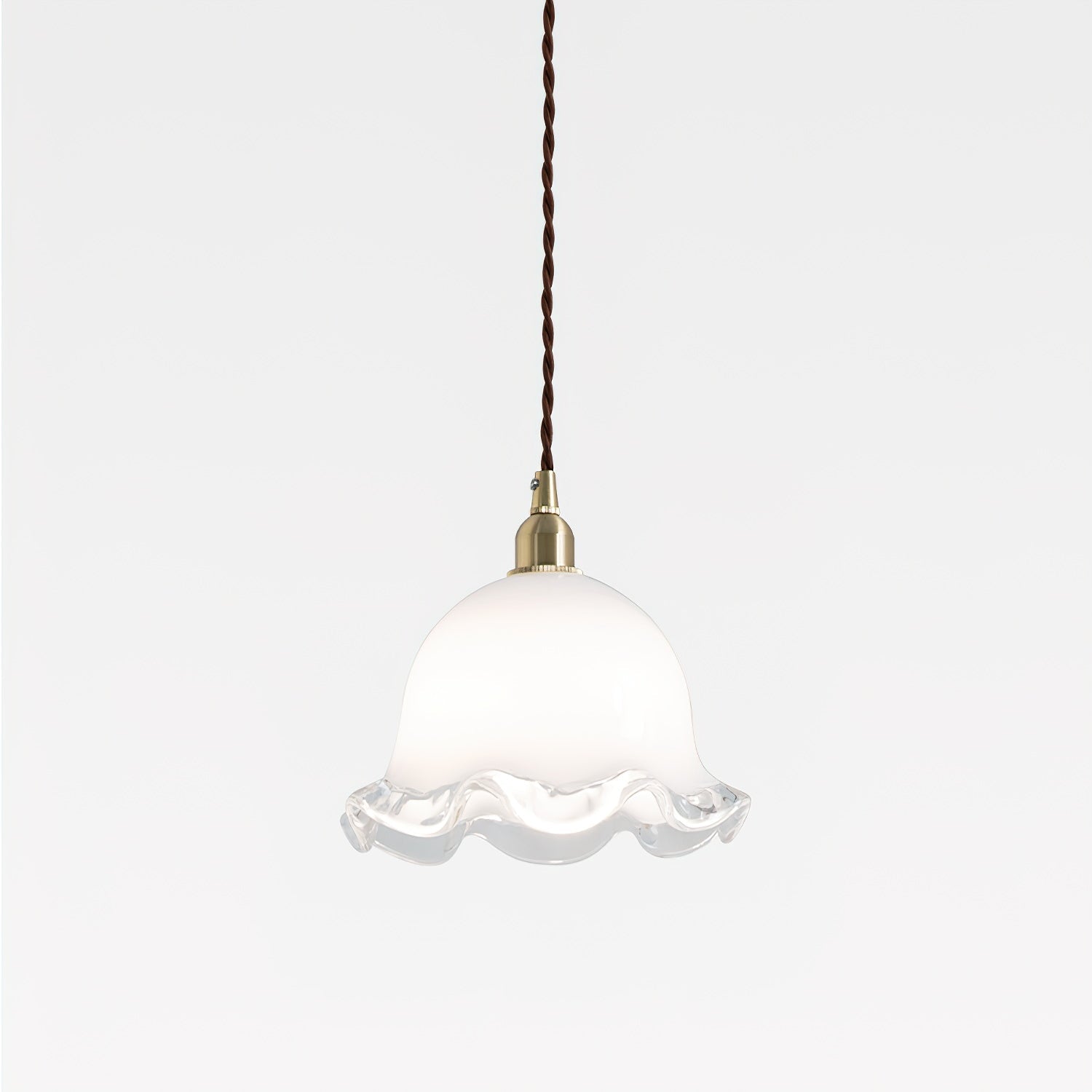 Allirora Premium Elegance Brass Glass Pendant Lamp