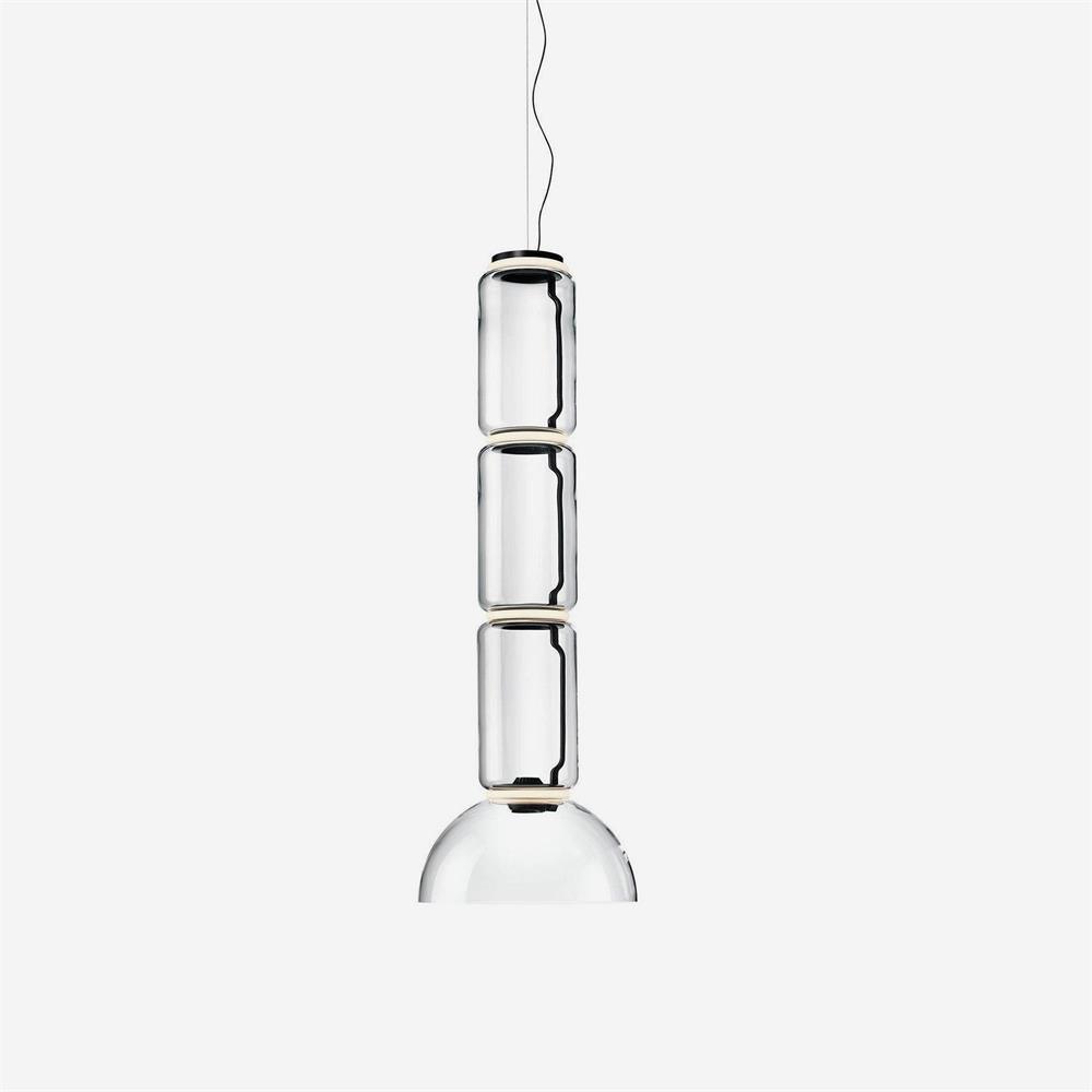 Virelo Stacked Glass Cylinder Pendant Light