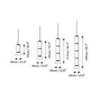 Virelo Stacked Glass Cylinder Pendant Light