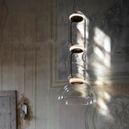 Virelo Stacked Glass Cylinder Pendant Light