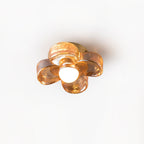 Ceiling Lamp with Amber Acrylic Clover Petals and Brass Scandi
