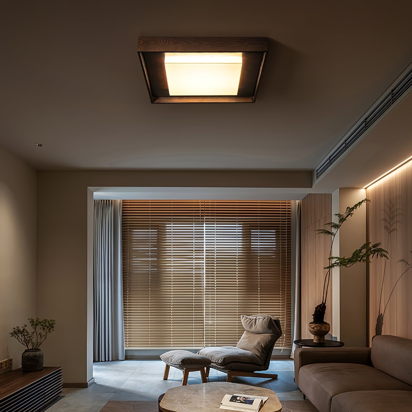 Auro Rustic Wood Ceiling Light