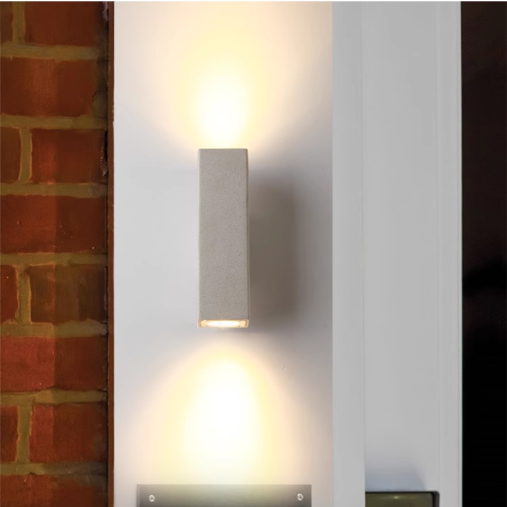 Ray Minimalist Square LED Outdoor Wall Lamp Cement Garden Corridor Balcony