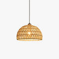 Ritta Retro LED Pendant Light Wood Rattan Bedroom Restaurant