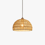 Ritta Retro LED Pendant Light Wood Rattan Bedroom Restaurant