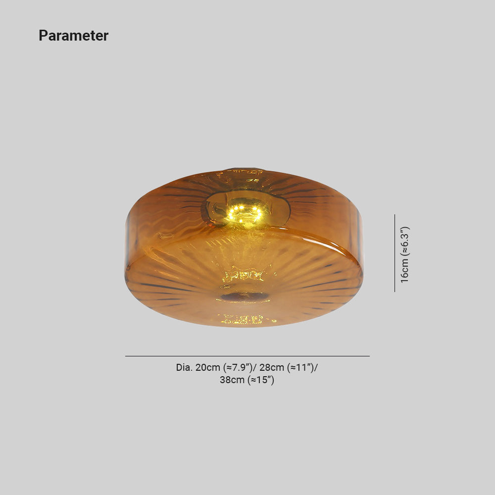 Valentina Vintage Amber Glass Ceiling Light