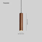 Muto Cylindrical Wood Pendant Light for Bedroom Kitchen Island