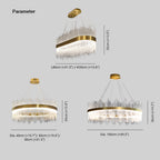 Kristy Modern Round Rectangular Chain Chandelier