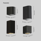 Ray Minimalist Square Outdoor Wall Lamp