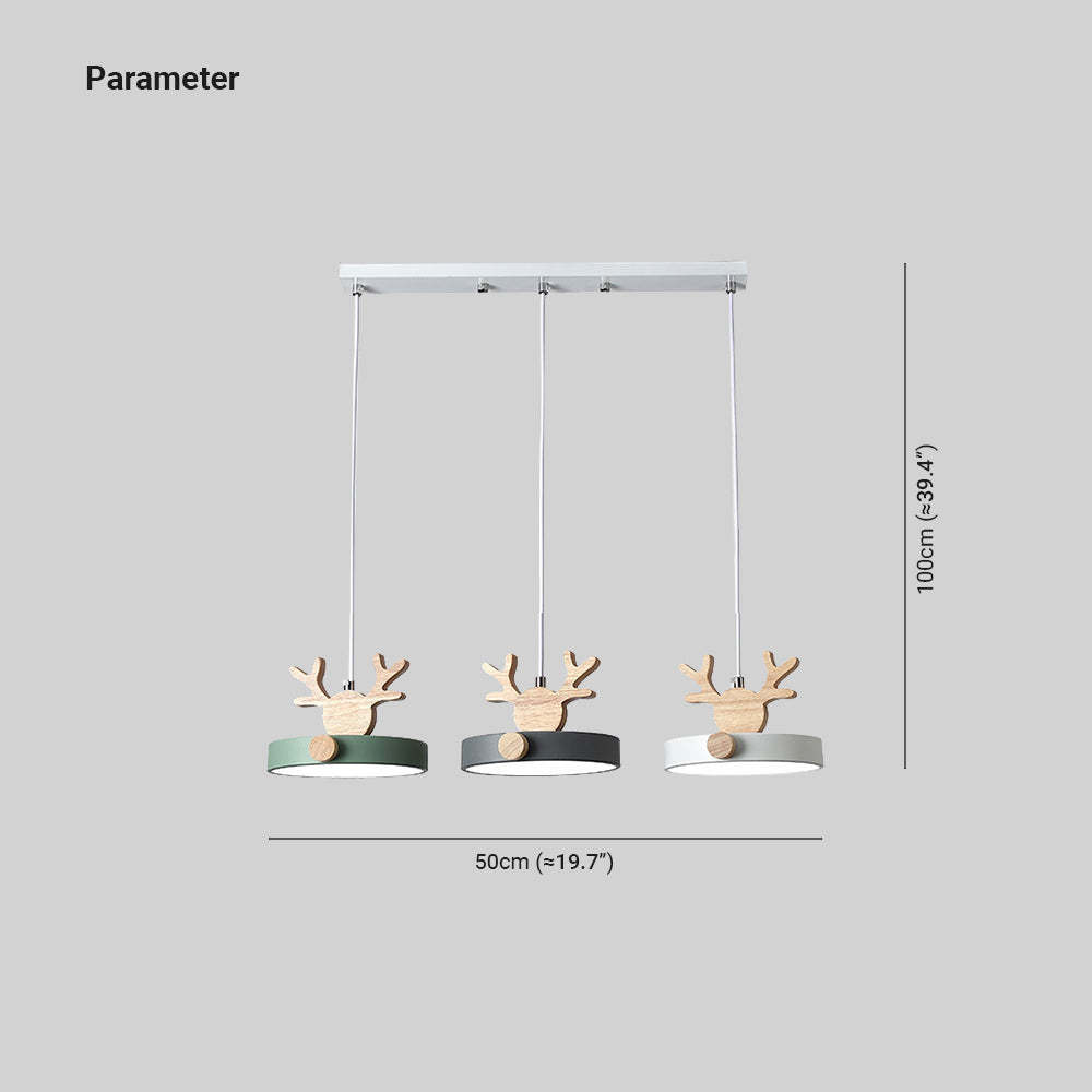 Valentina Deer Cluster Pendant Light 3 Color, 1/3 Heads