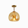 Arisha Modern Dome Glass Semi-Flush Mount Ceiling Light Pendant Light