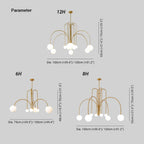 Aria  Glass Pendant Light Black Red Gold