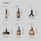 Arisha Industrial Cylindrical Pendant Light, Cement  Wabi-Sabi