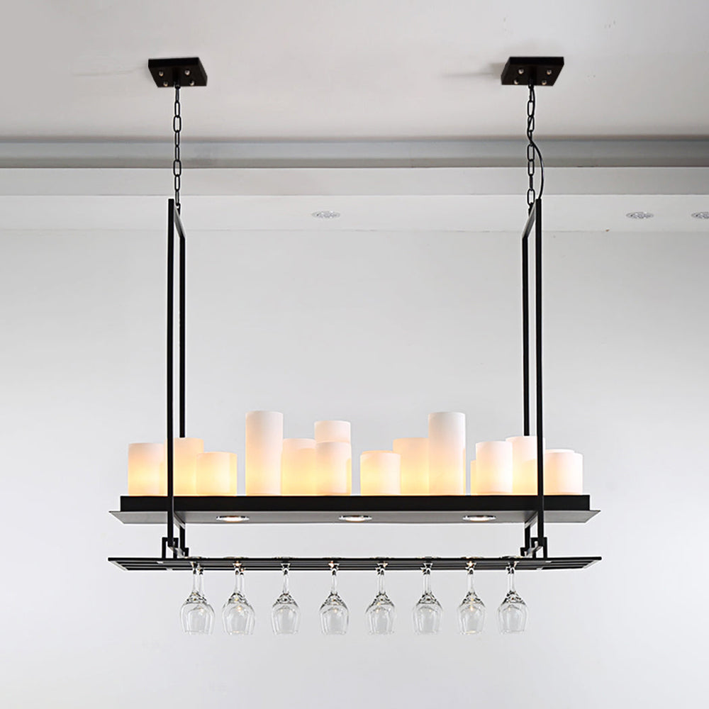Epoch Candle Pendant Lighting for Kitchen Island Wine Glass Holder