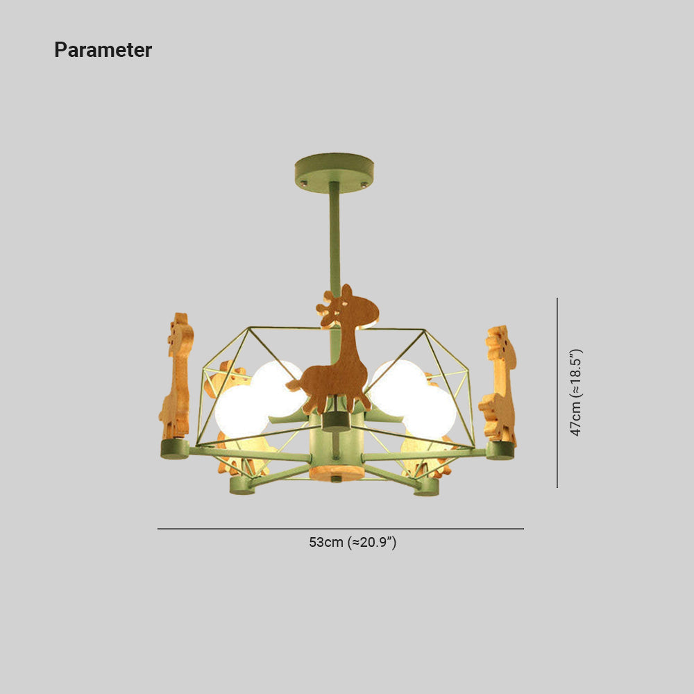 Arisha Giraffes LED Flush Mount Ceiling Light