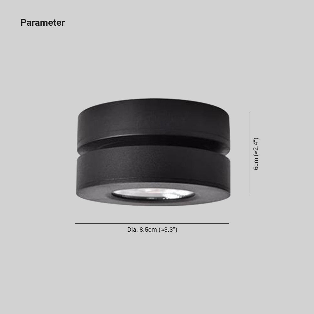 Arisha Modern LED Flush Mount Ceiling Light Round Black White Living Room Kitchen