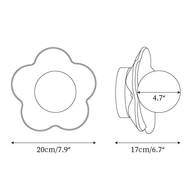 Meluna Yellow Flower Wall Lamp