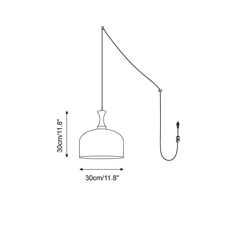 Pivon Plug-In Glass Pendant Lamp