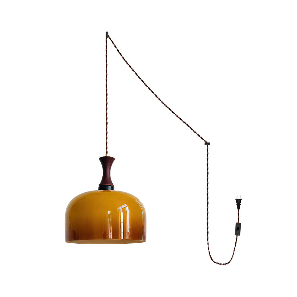 Pivon Plug-In Glass Pendant Lamp