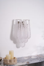 Aurora Wall Lamp Pink Teardrop Glass Floral Artistic