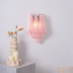 Aurora Wall Lamp Pink Teardrop Glass Floral Artistic