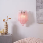 Aurora Wall Lamp Pink Teardrop Glass Floral Artistic