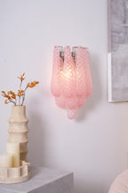 Aurora Wall Lamp Pink Teardrop Glass Floral Artistic
