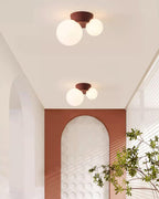 Ceiling Light  Playful Asymmetry with Dual Frosted Glass Globes