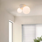 Ceiling Light  Playful Asymmetry with Dual Frosted Glass Globes