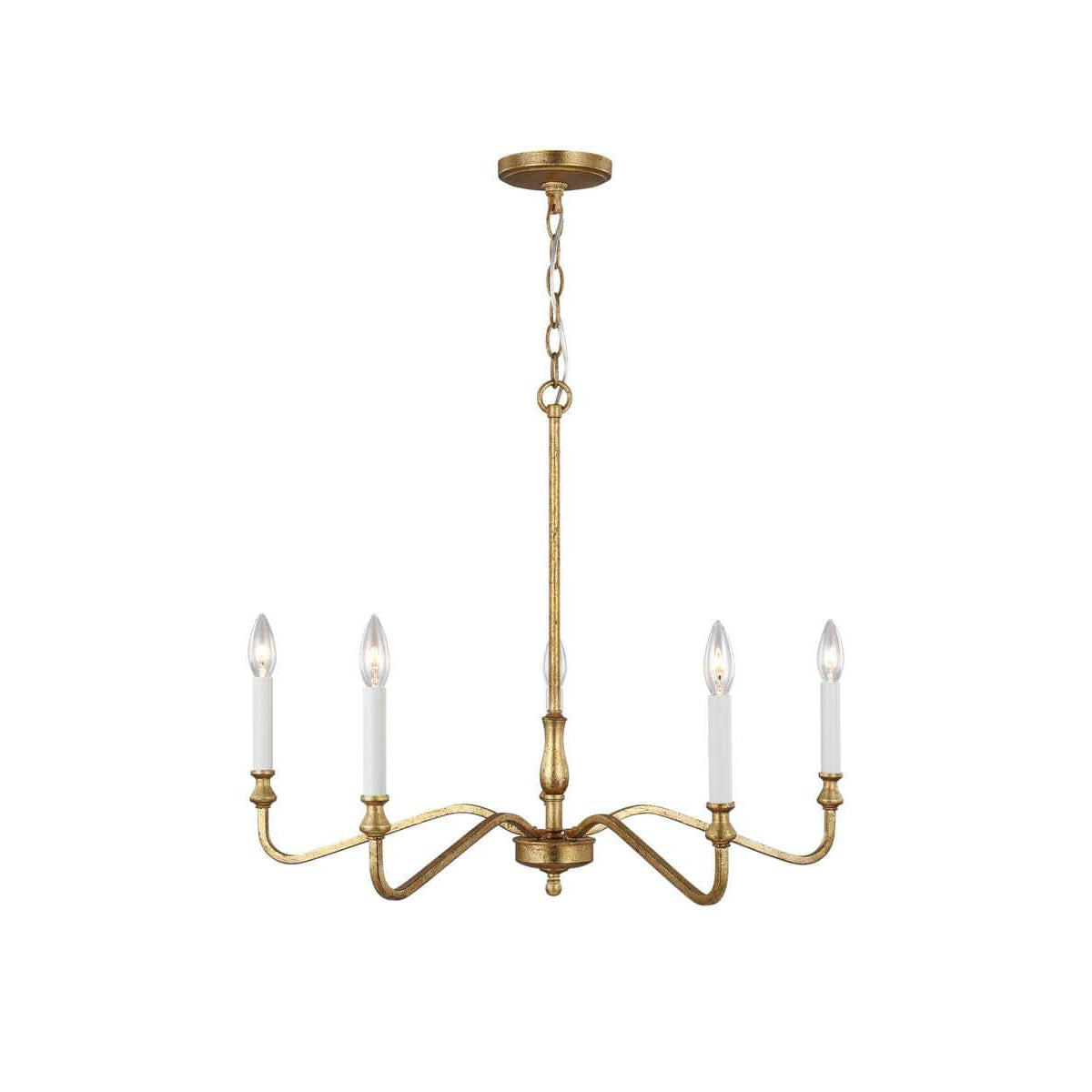 Ulsilus Vintage Industrial Brass Chandelier