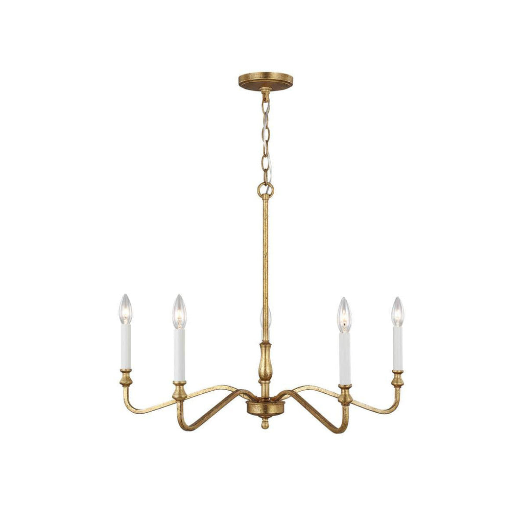 Ulsilus Vintage Industrial Brass Chandelier