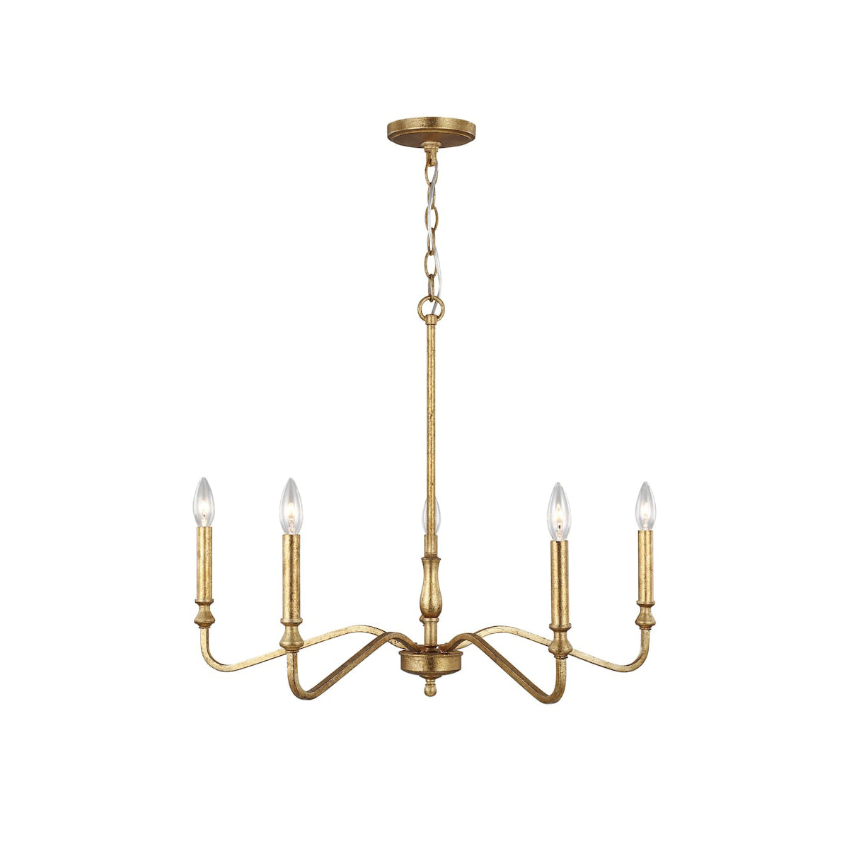 Ulsilus Vintage Industrial Brass Chandelier