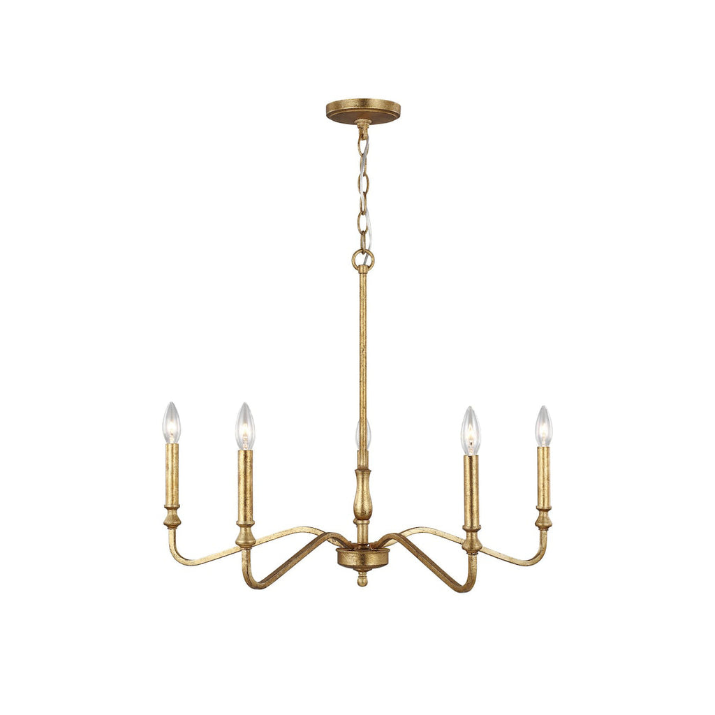 Ulsilus Vintage Industrial Brass Chandelier