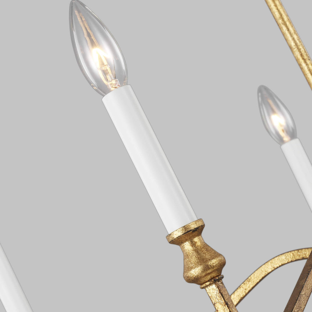 Ulsilus Vintage Industrial Brass Chandelier