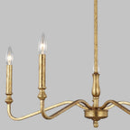 Ulsilus Vintage Industrial Brass Chandelier
