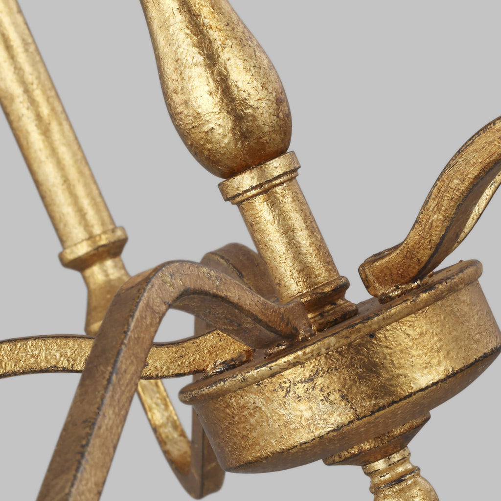 Ulsilus Vintage Industrial Brass Chandelier