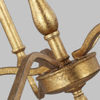 Ulsilus Vintage Industrial Brass Chandelier