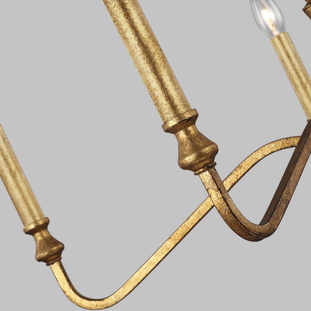Ulsilus Vintage Industrial Brass Chandelier