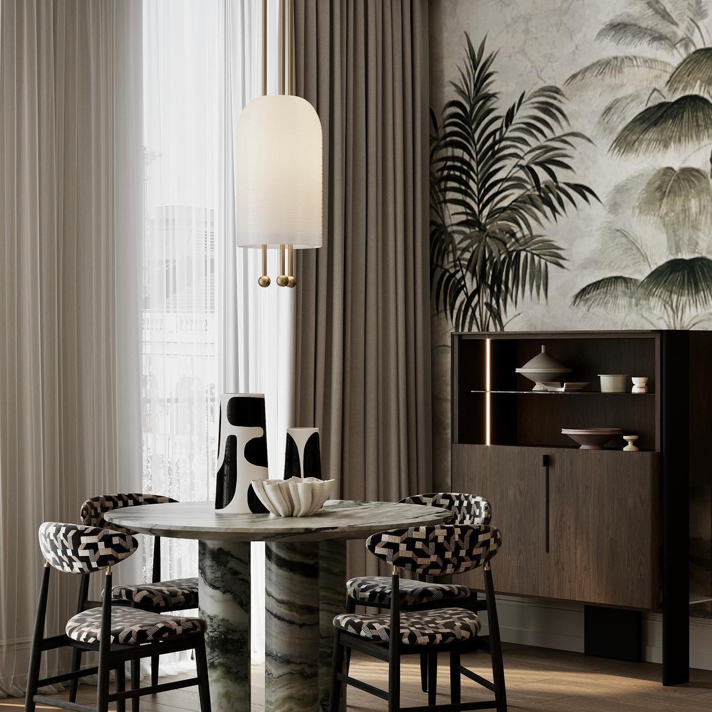 Ucaryra Premium Elegance Glass Lantern Pendant Lamp