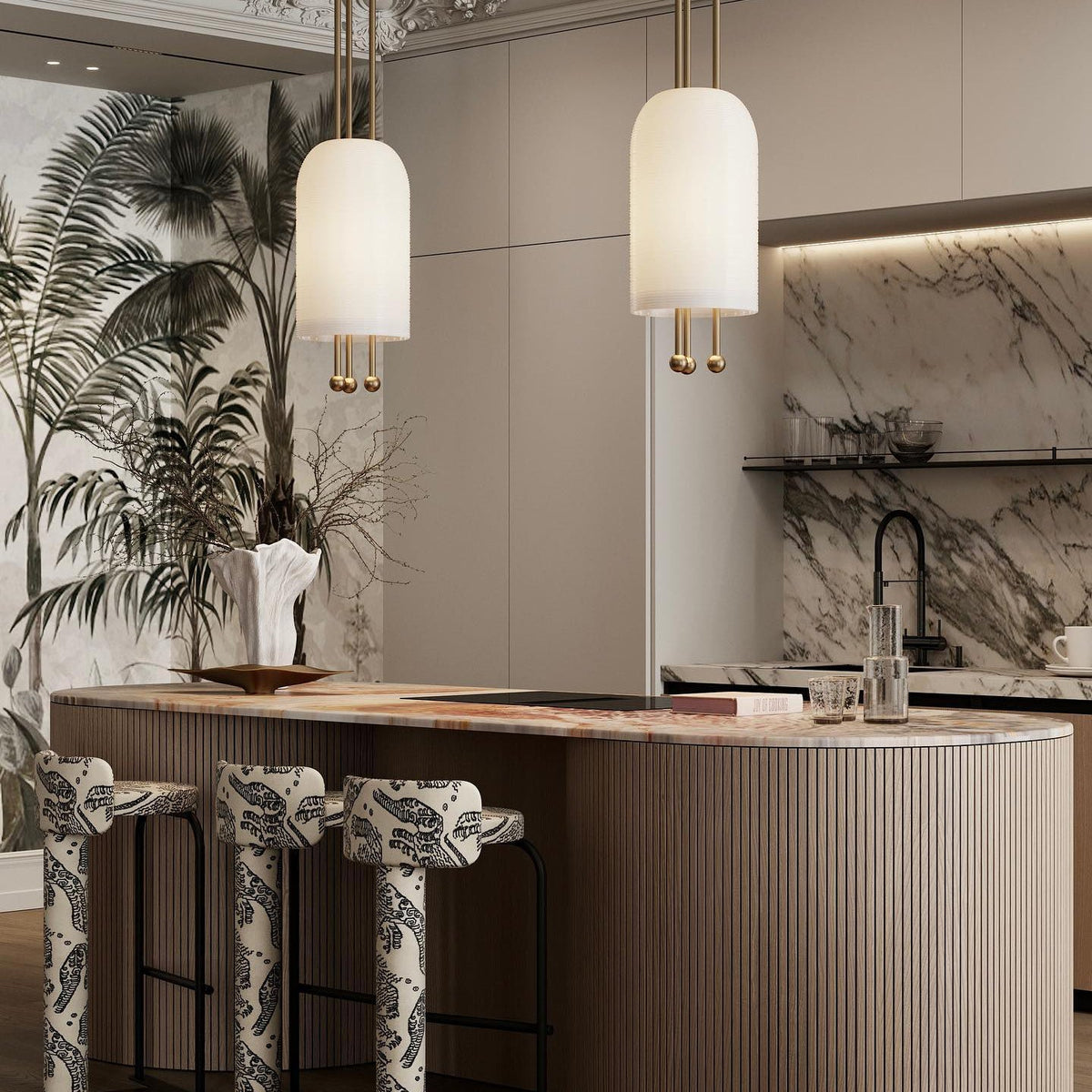 Ucaryra Premium Elegance Glass Lantern Pendant Lamp