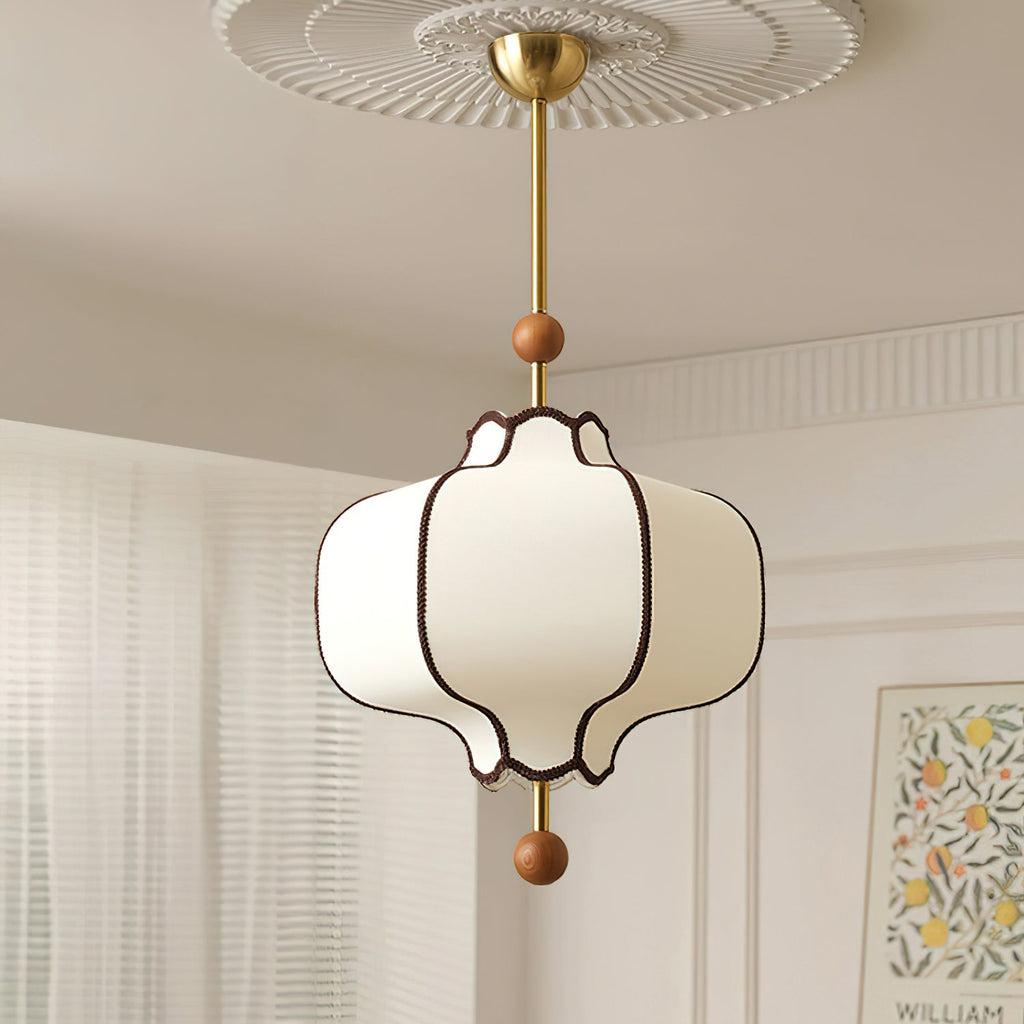 Lustra Pendant Light Lantern Fabric for Living Room