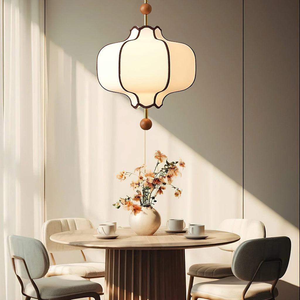 Lustra Pendant Light Lantern Fabric for Living Room
