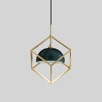 Cubo Modern Brass Pendant Lamp